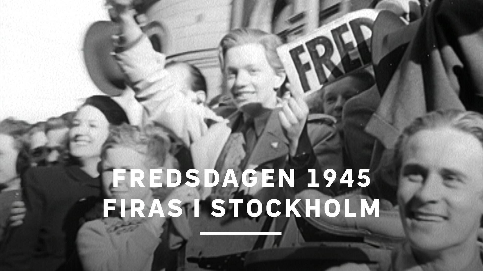 Fredsdagen 1945 firas i Stockholm