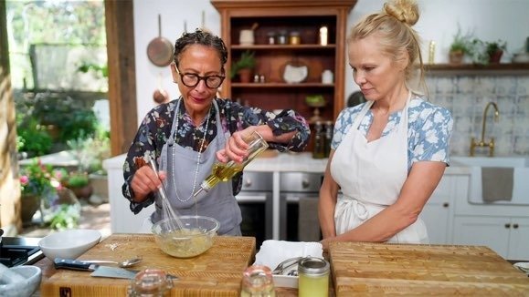 3. Pamela och kocken Nancy Silverton