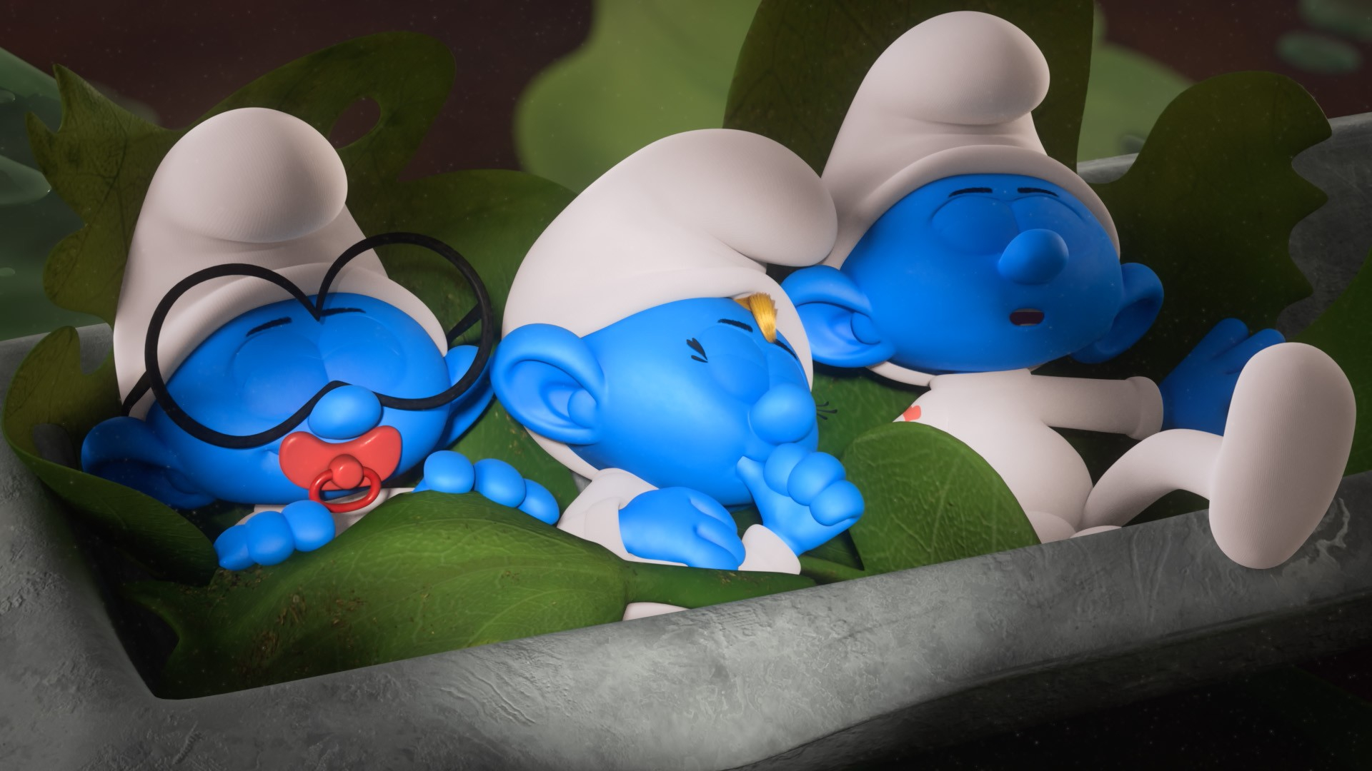 28. Smurfig barnpassning