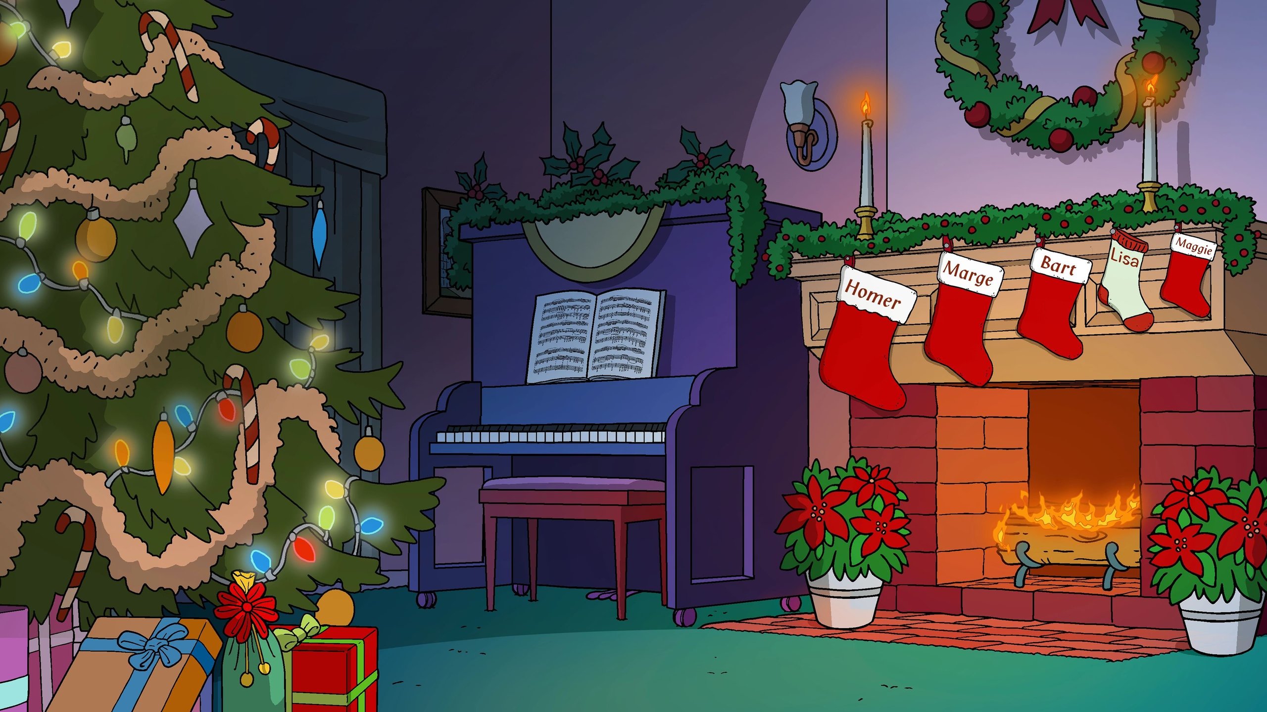 The Simpsons Yule Log