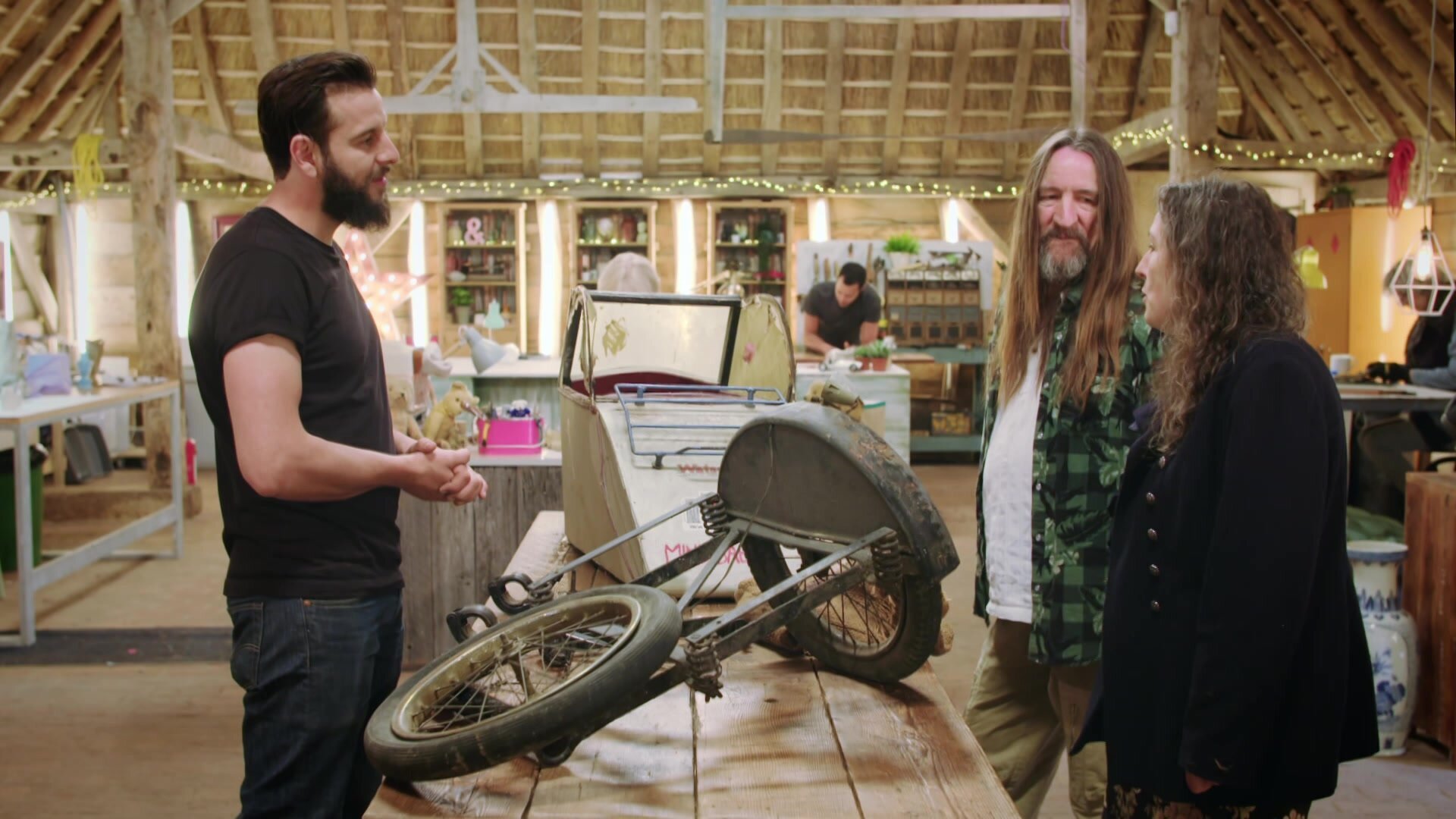 8. Sidecar, Papier Mache table and Military Drum