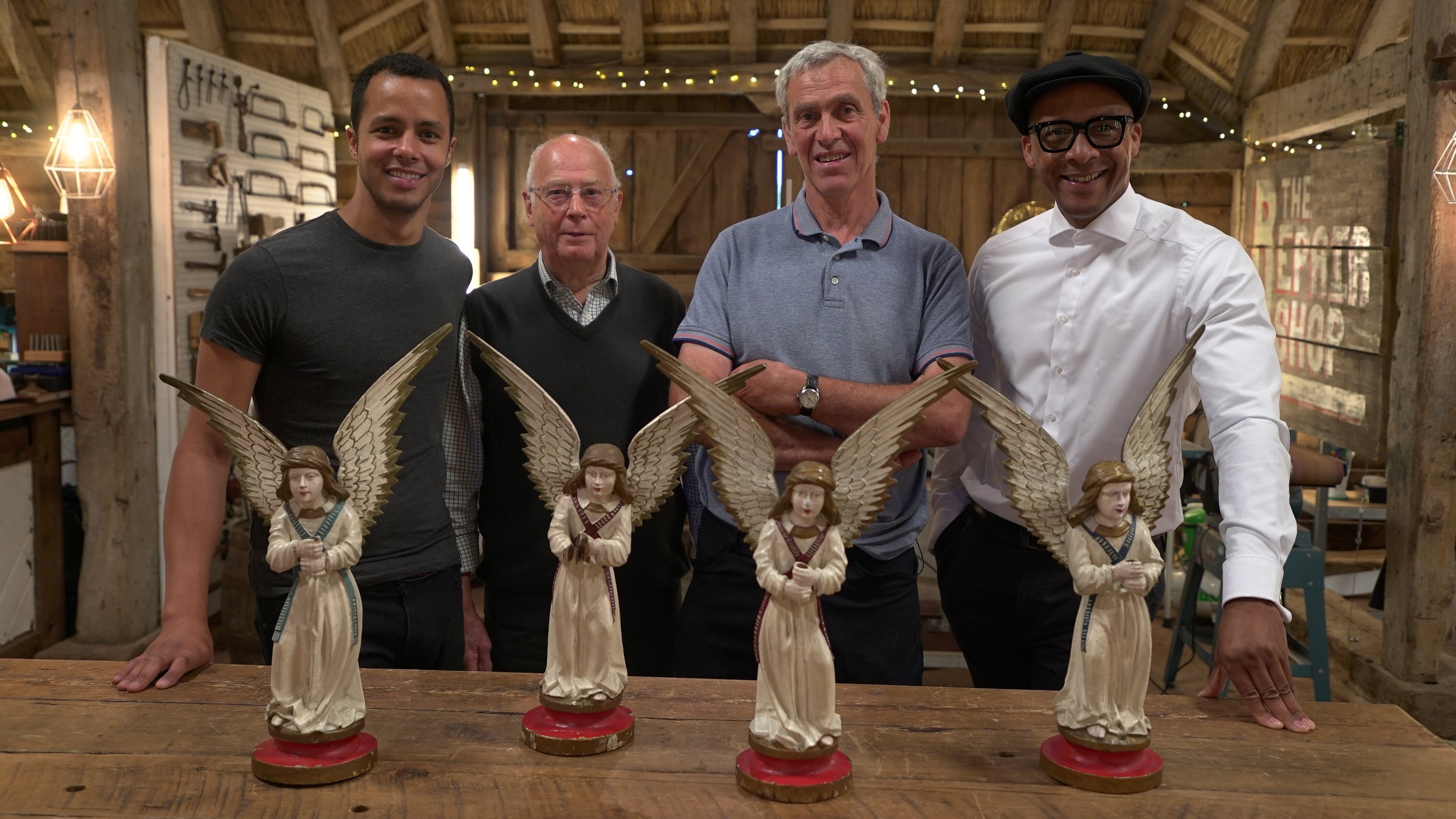 46. Birdcage, Peat Bucket, Carved Angels