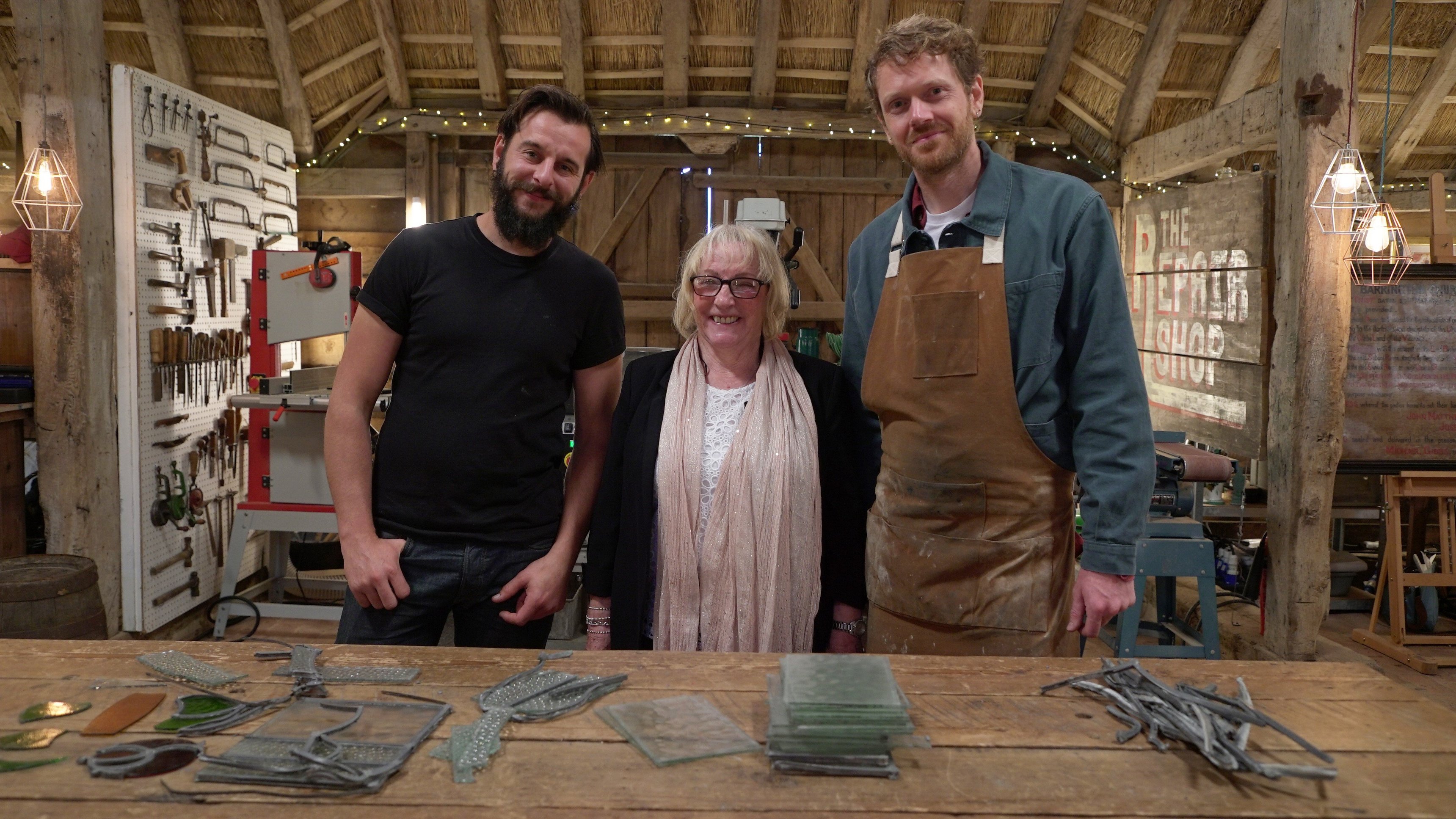 43. Italy Portrait, Stained Glass Window, Polyphon