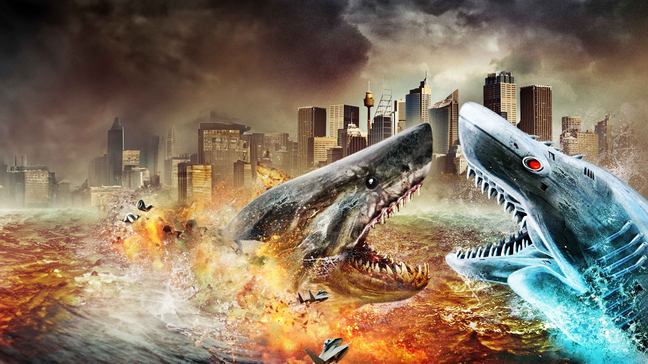 Mega Shark vs Mecha Shark