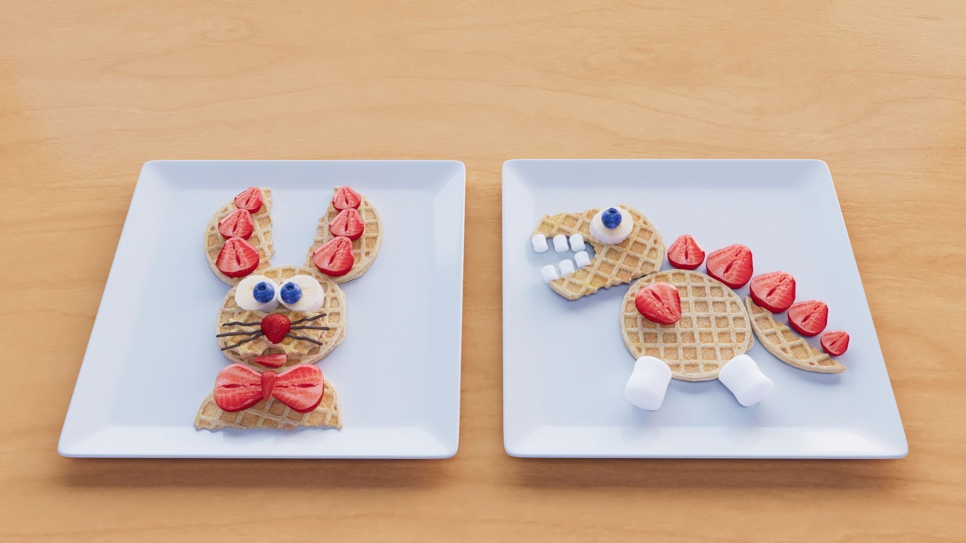 17. Waffle Animals