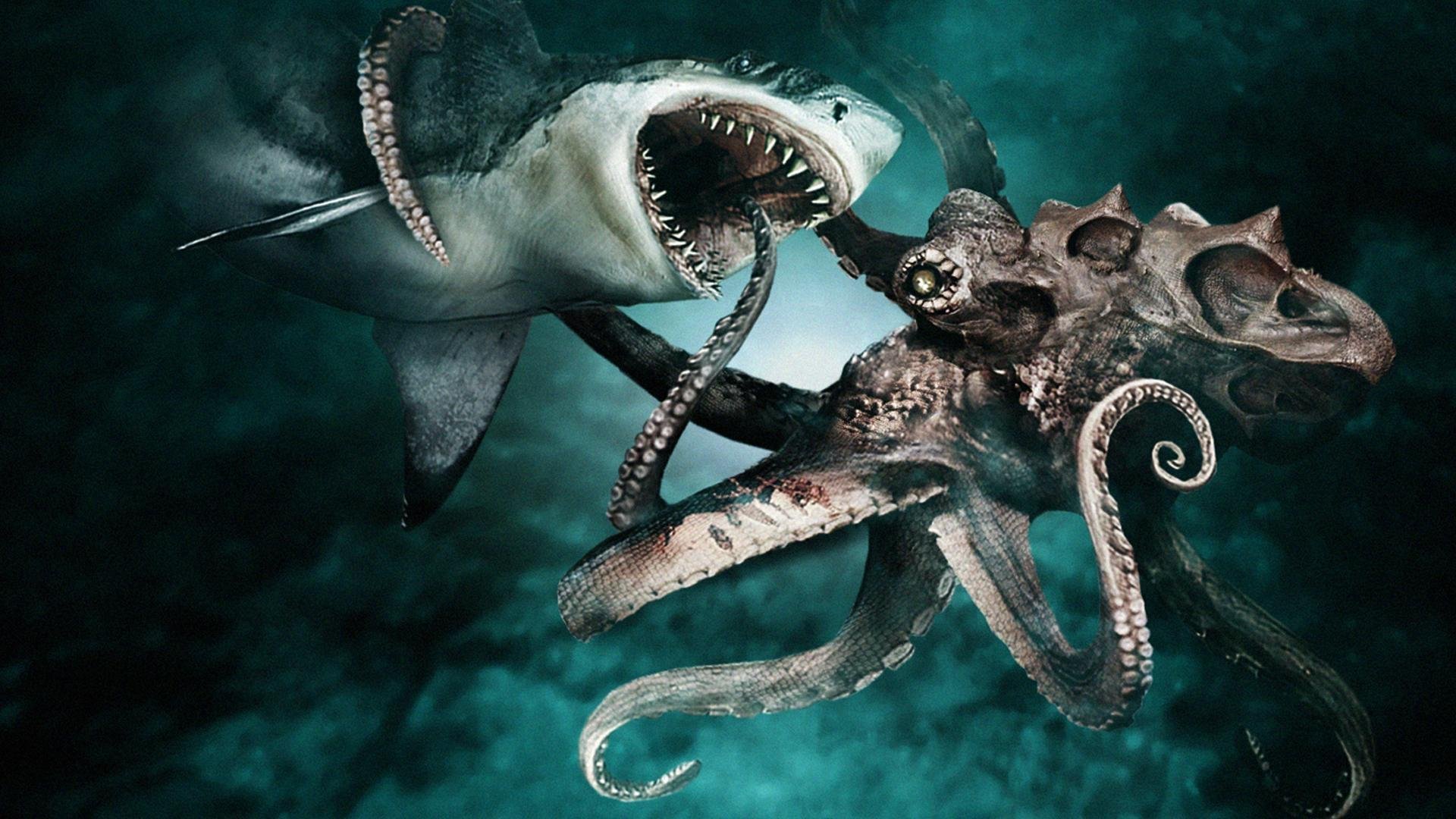 Mega Shark VS Giant Octcopus