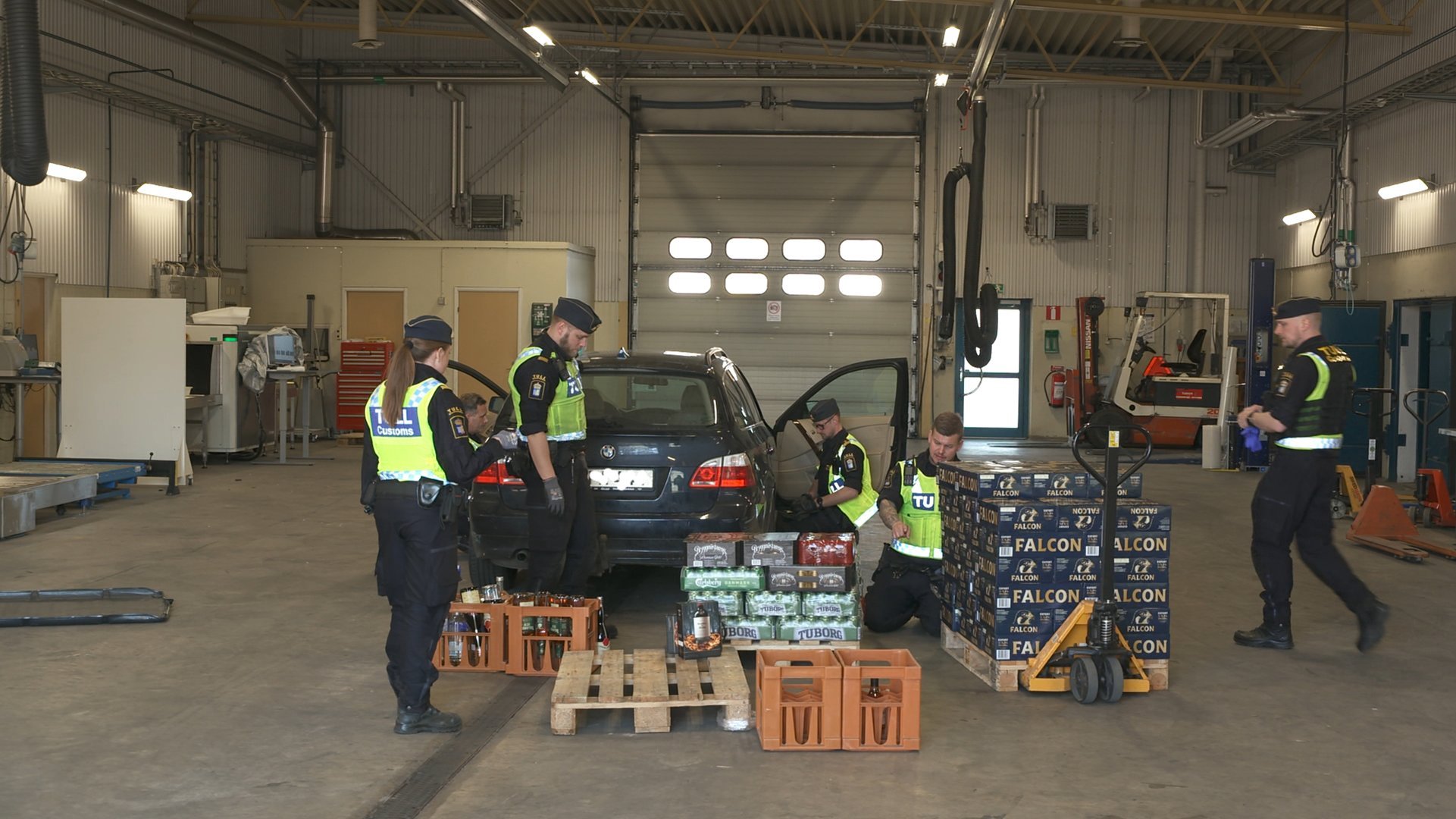 1. En bil fylld med alkohol