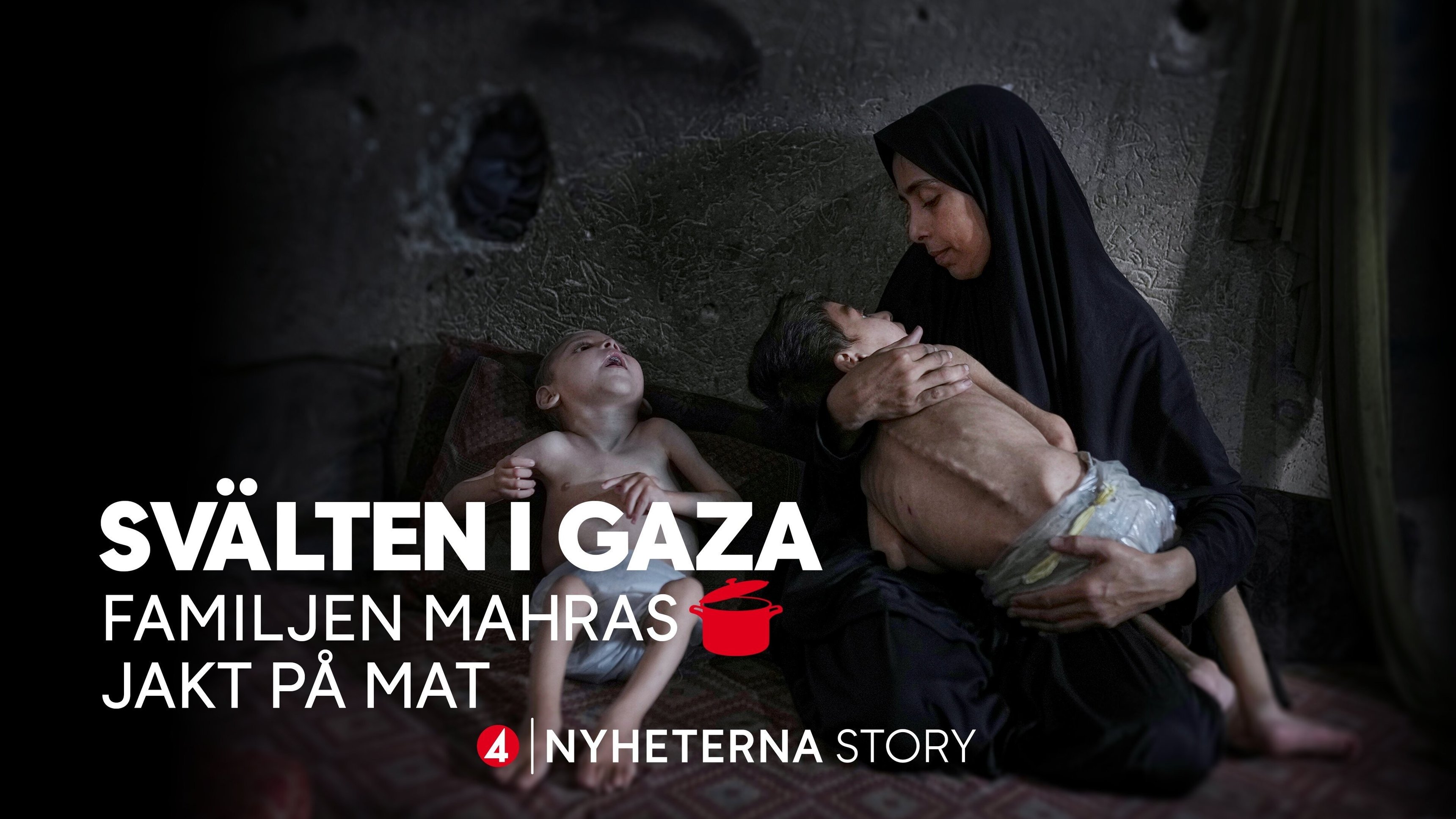Nyheterna story: Svälten i Gaza – Familjen Mahras jakt på mat