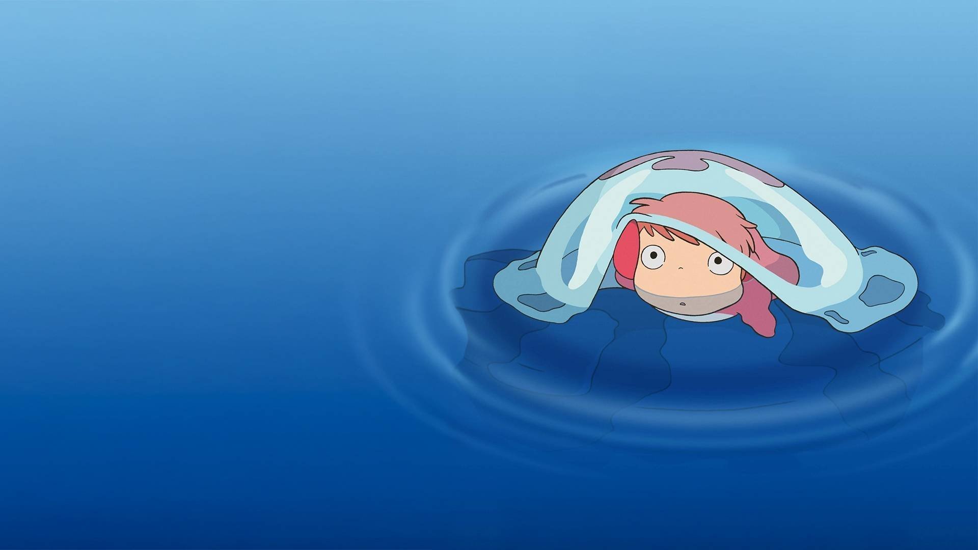 Ponyo på klippan vid havet