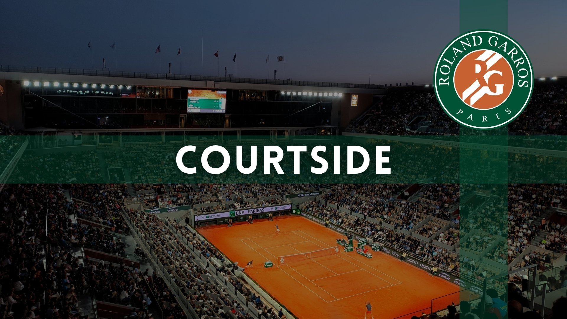 Roland Garros courtside Tennis Grand Slam