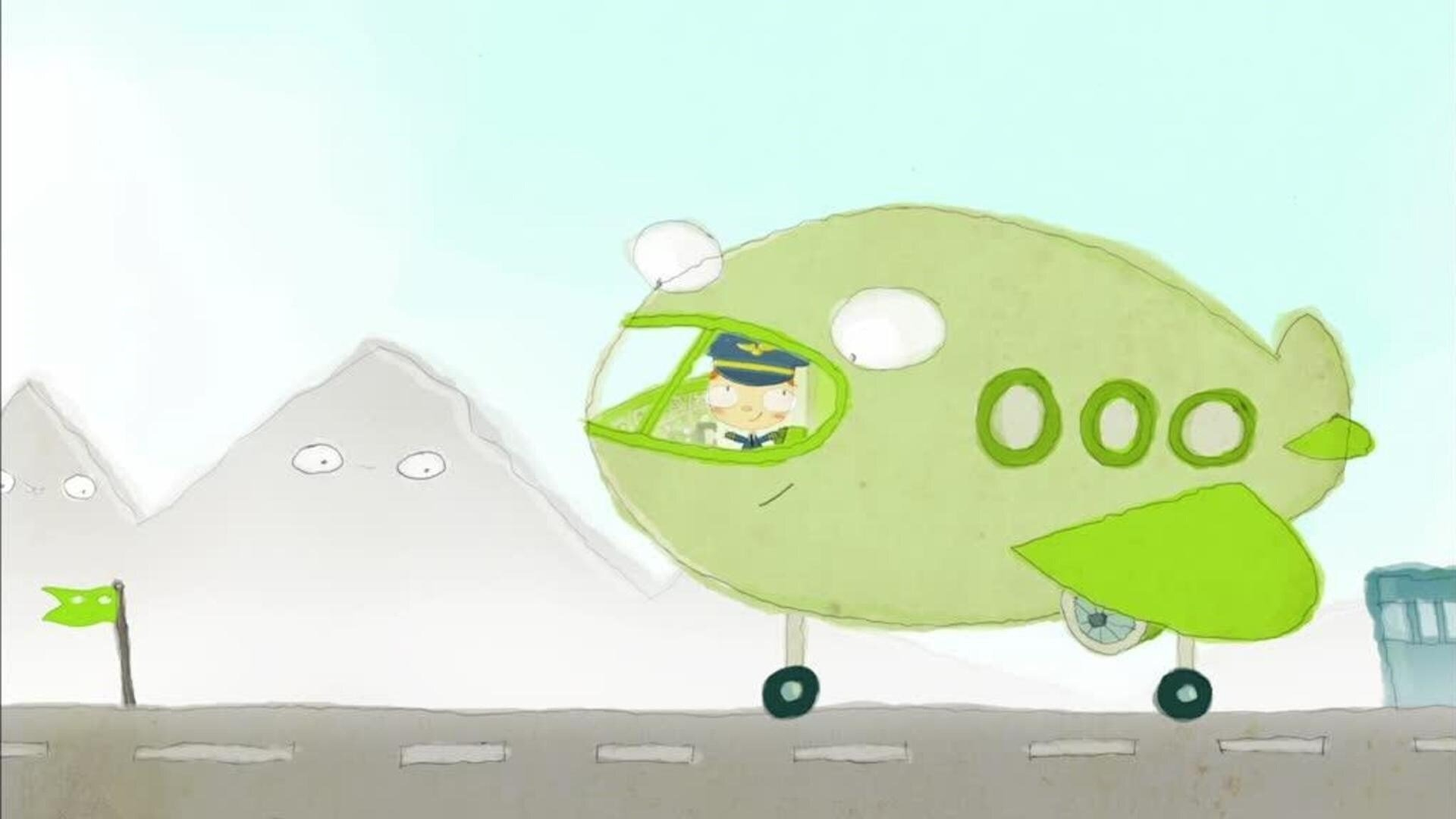 6. Ett flygplan