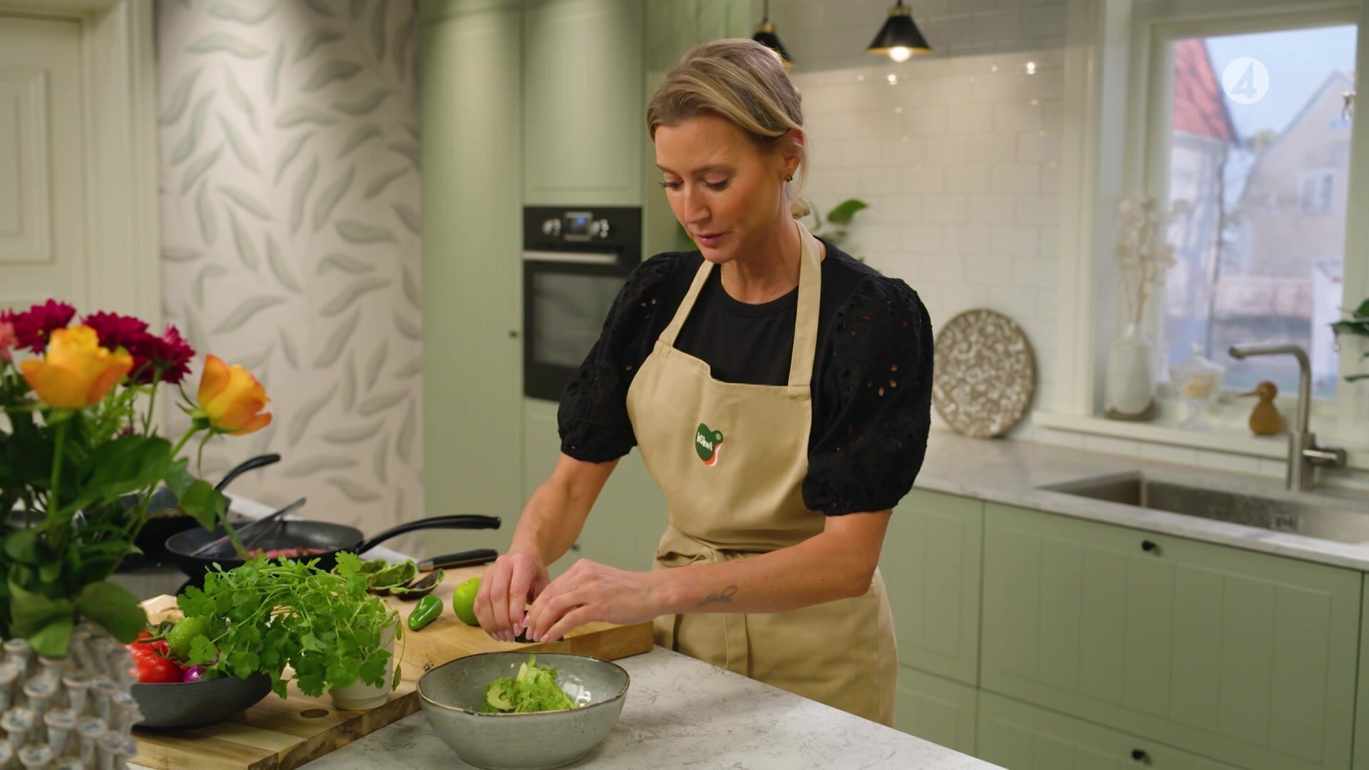 91. Tacos med ryggbiff, rostad majs och chipotlemajonnäs