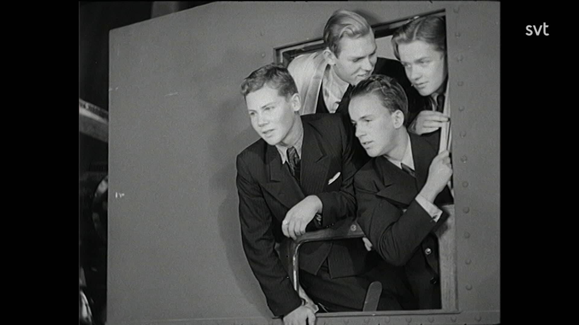 33. Gymnasister besöker Filmstaden 1941