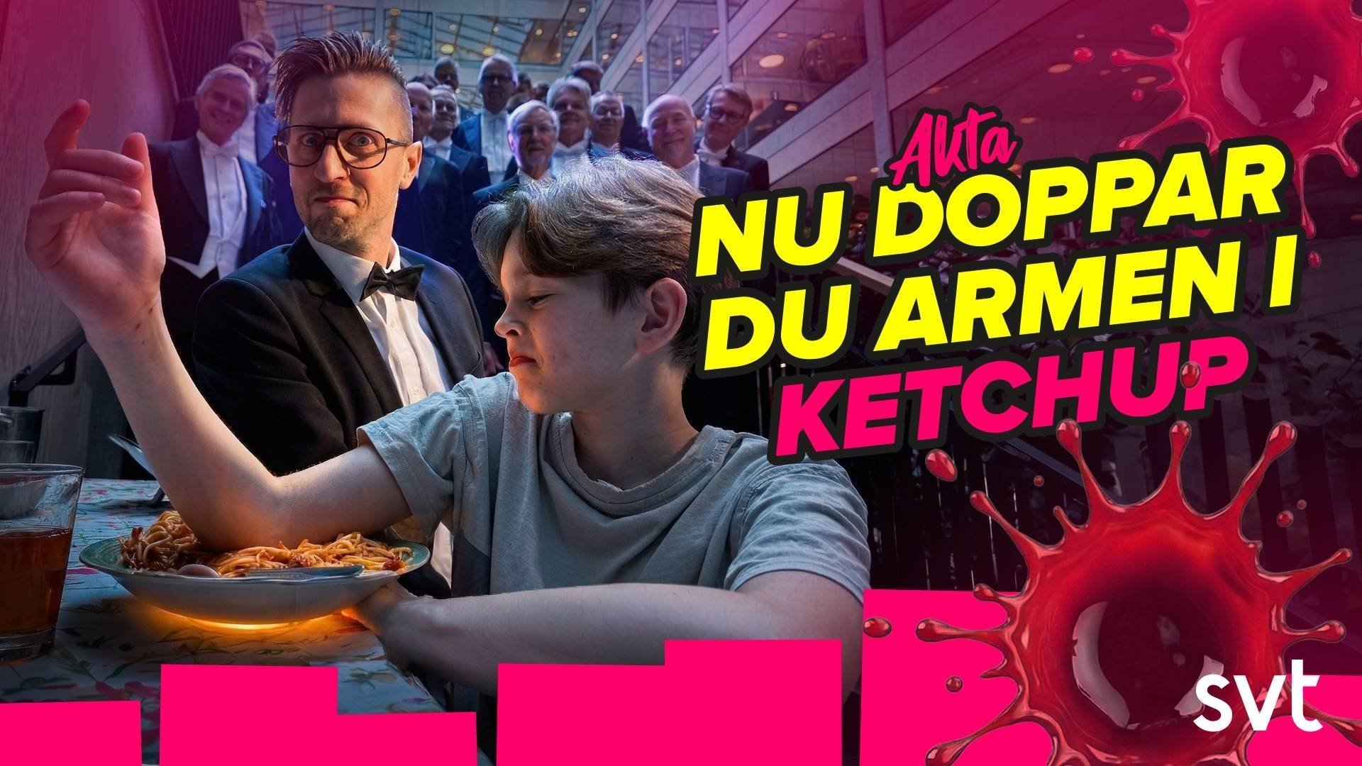 57. Akta nu doppar du armen i ketchup