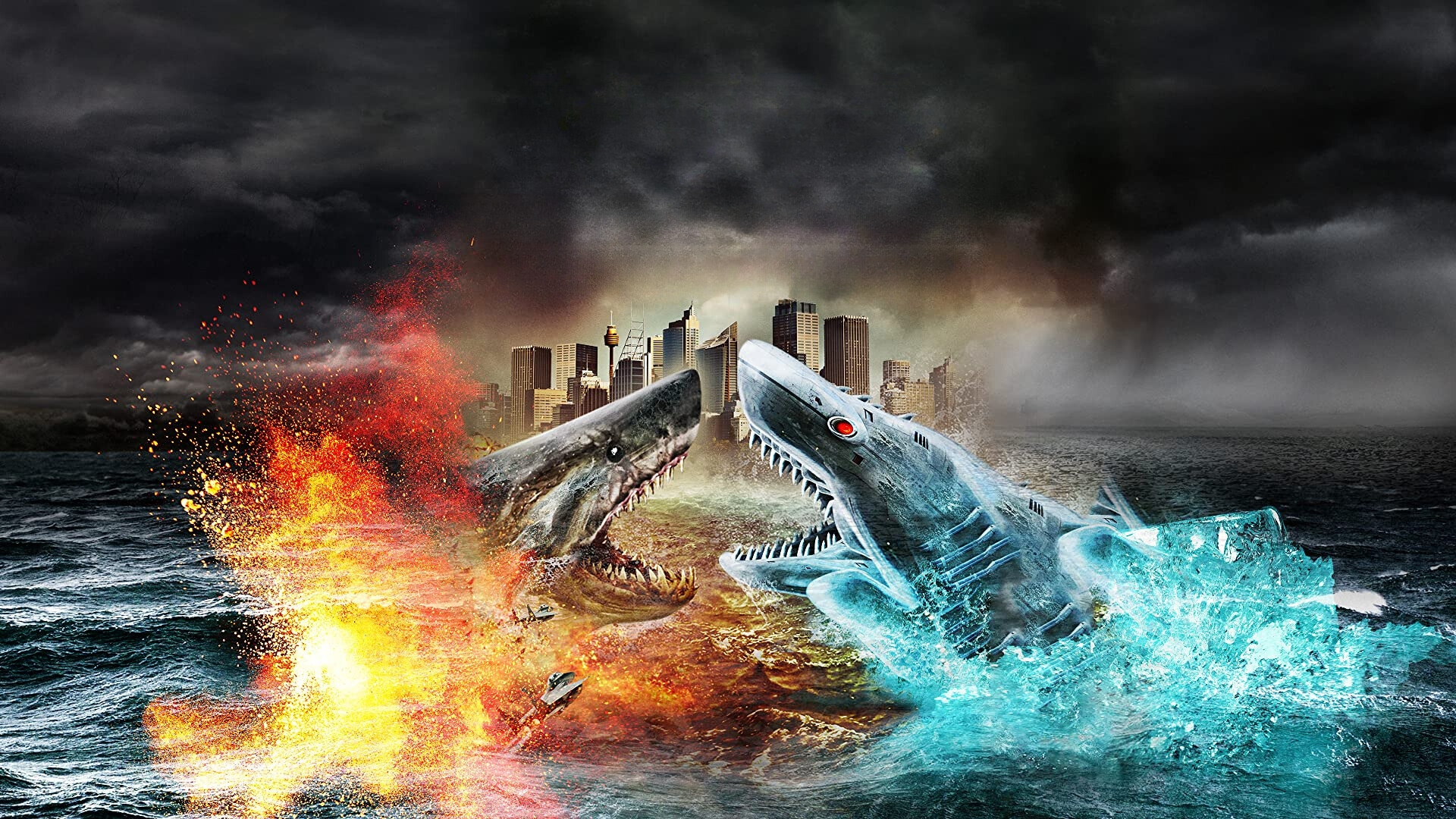 Mega Shark vs Mecha Shark