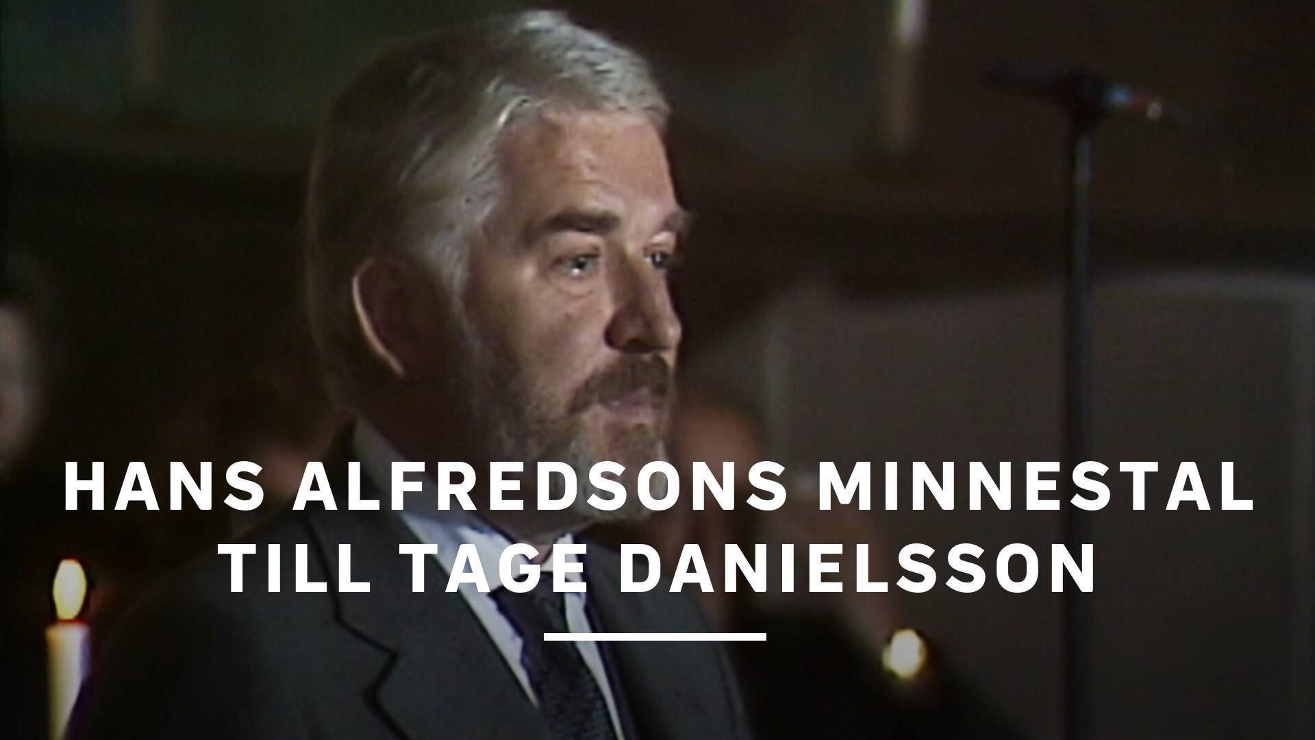 Hans Alfredsons minnestal till Tage Danielsson
