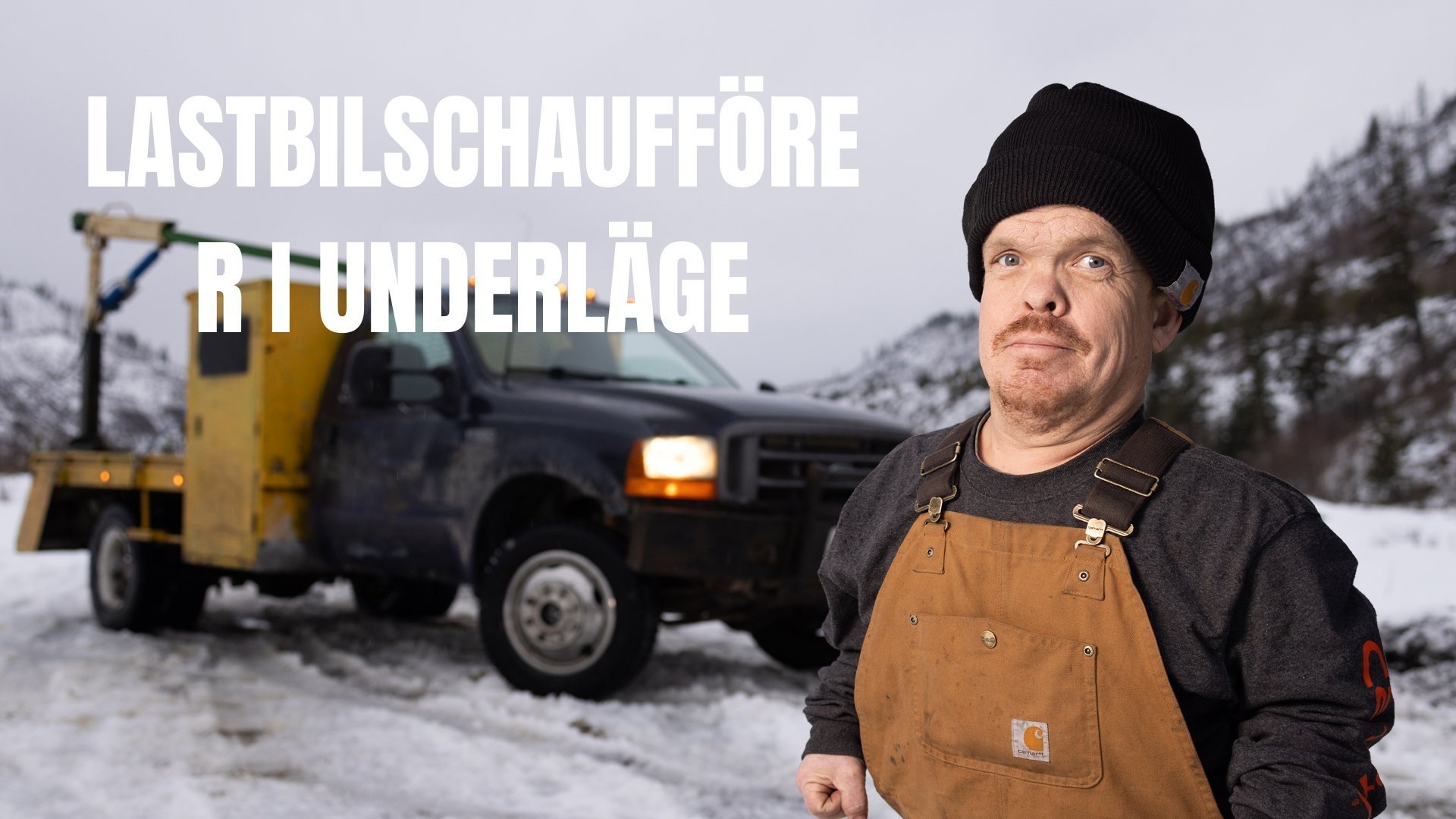 Lastbilschaufförer i underläge