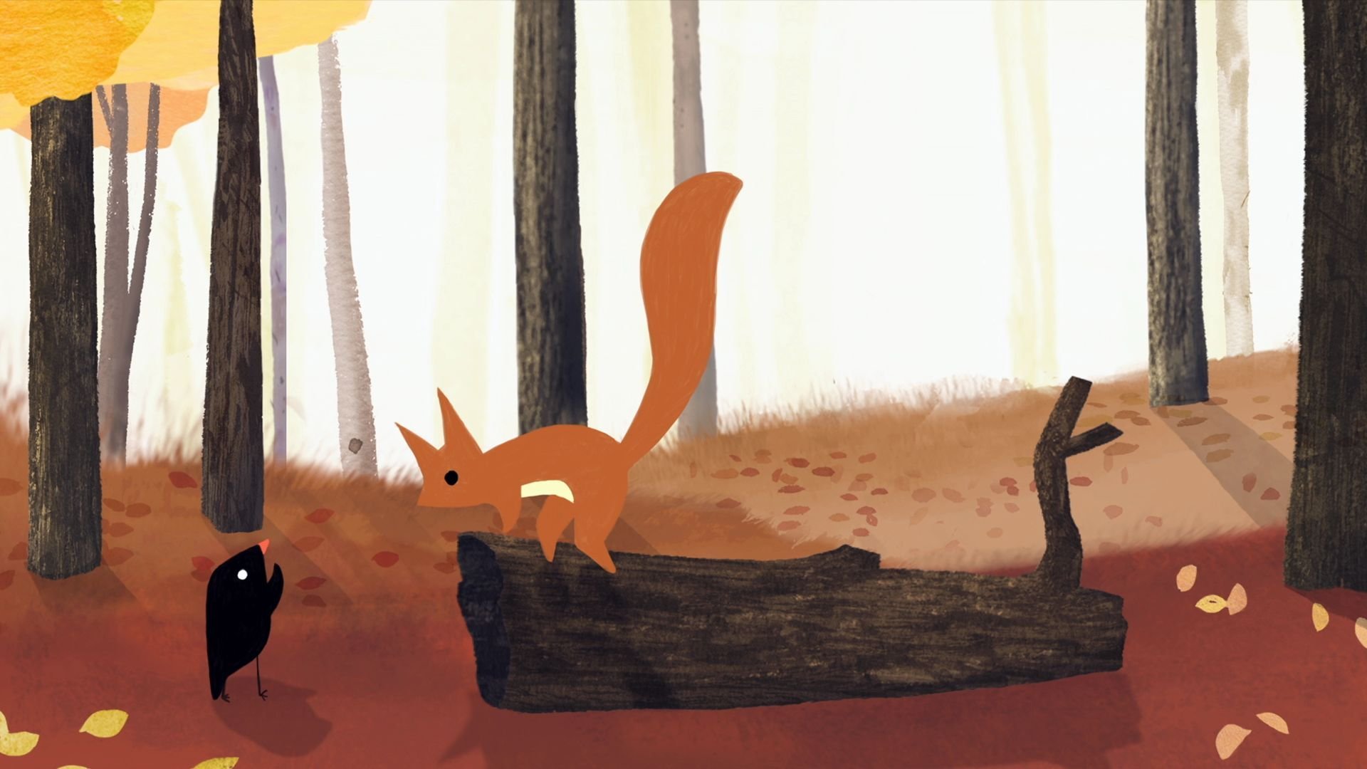 Der kleine Vogel und das Eichhörnchen
